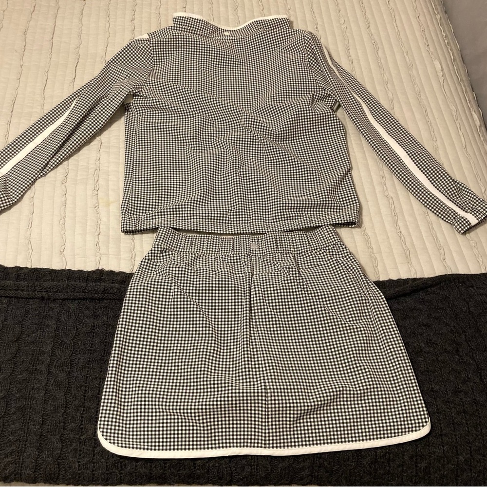 Talbots Black and White Houndstooth Jacket and Skirt Set - Picture 2 of 10